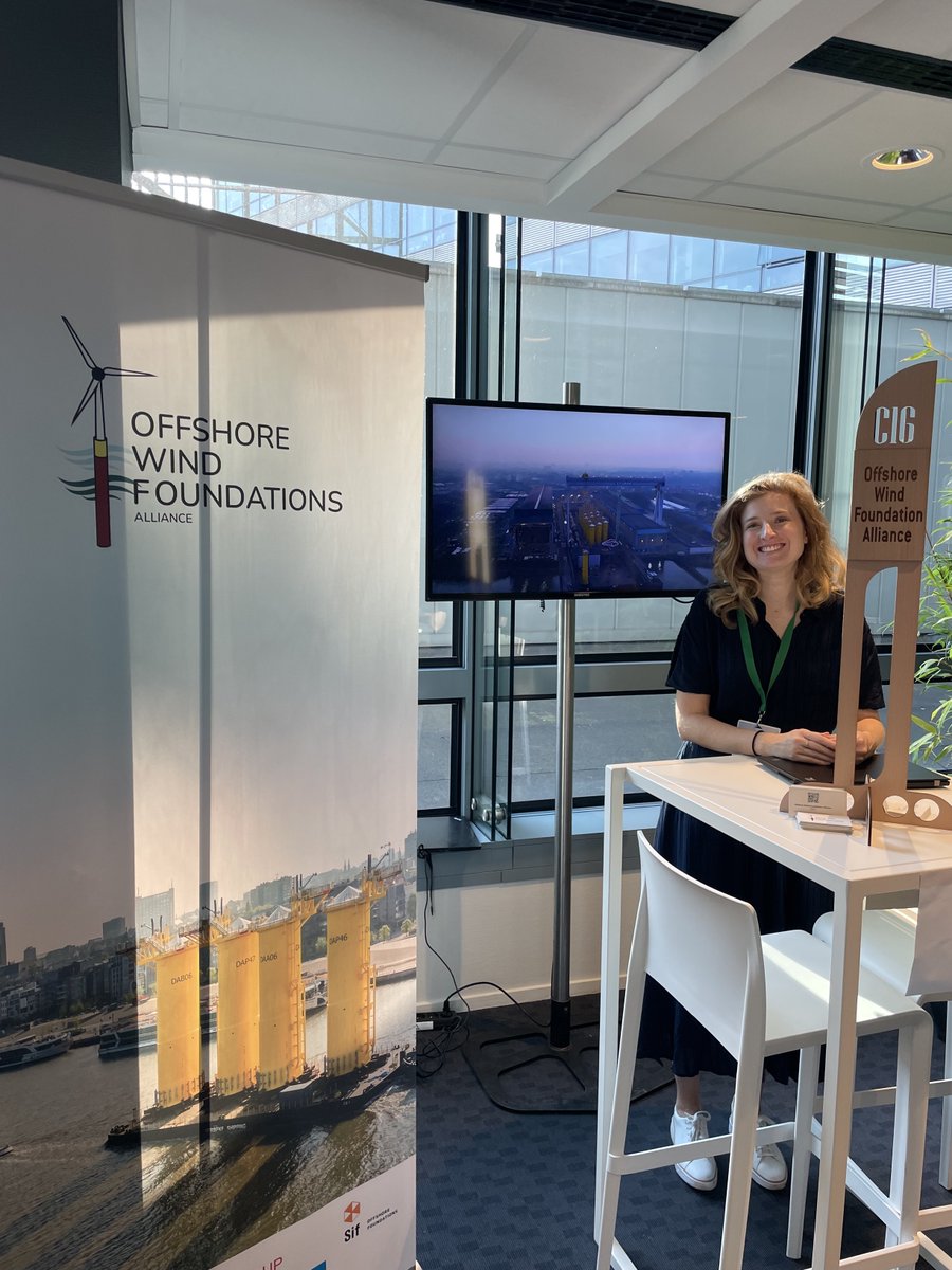 owfa_eu's tweet photo. We're thrilled to be part of #eusew2023 , here represented by Lauren Clark! Swing by our booth and explore the dynamic world of offshore wind foundations, and how we're driving Europe's renewable energy revolution. Can't wait to meet you! https://t.co/Jz55GzmRb2