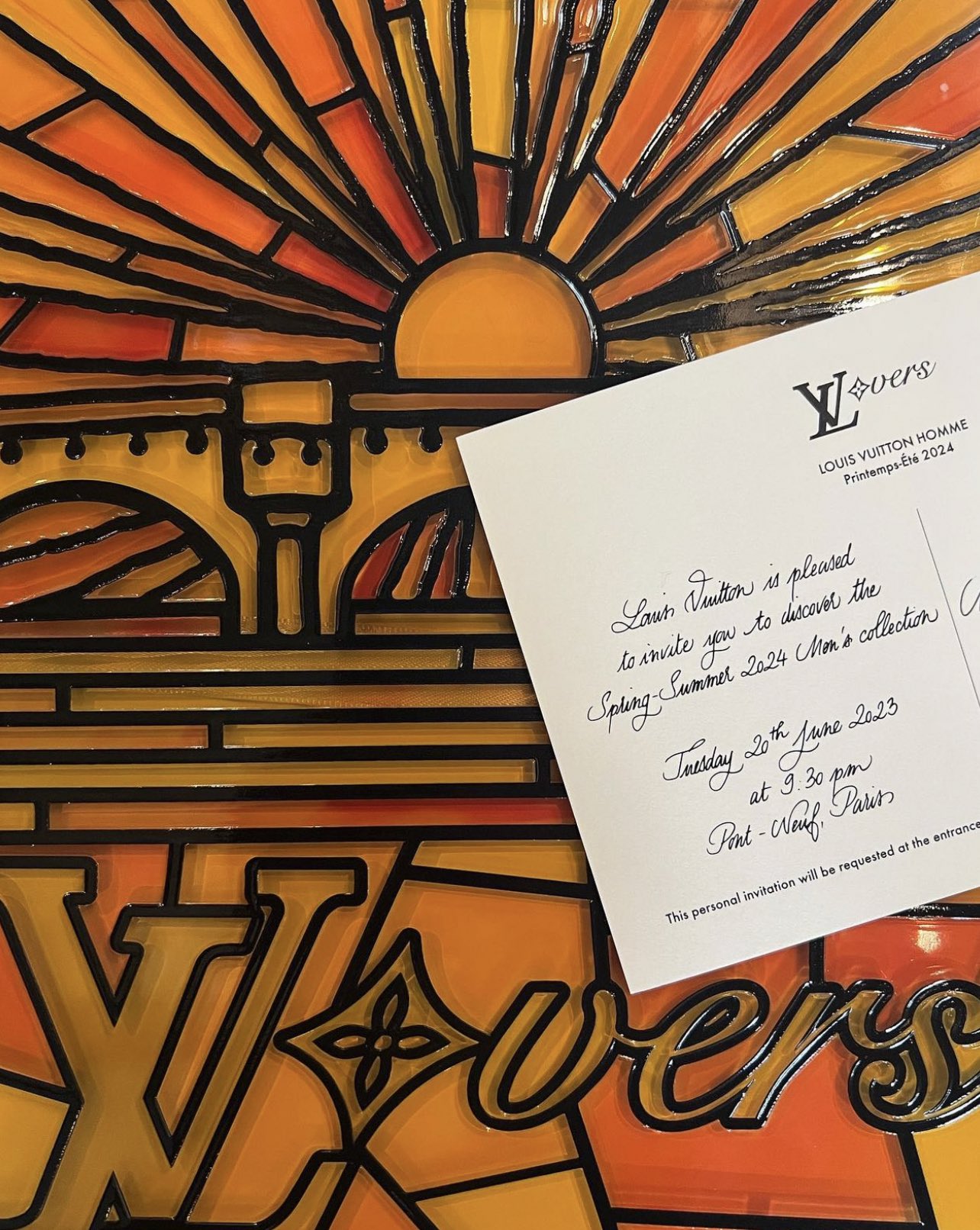 Outlander Magazine on X: Louis Vuitton by Pharrell Show Invitation (2023)   / X