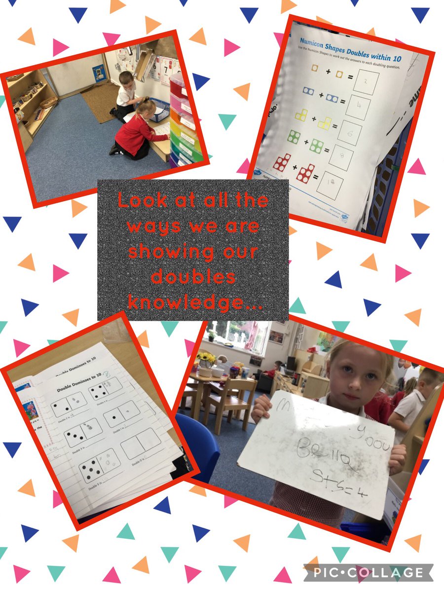 HasReception's tweet image. @HasReception showing the ways we represent our #NumberDoubles in #MagicMaths 

#EYFS
@WhiteRoseEd 
#EarlyMaths