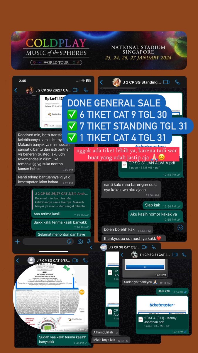 peterpaninee's tweet photo. COLDPLAY SINGAPORE PRESALE TICKET AND GENERAL SALE TICKET 🙌🏻😬 https://t.co/ptlrGnDNBD