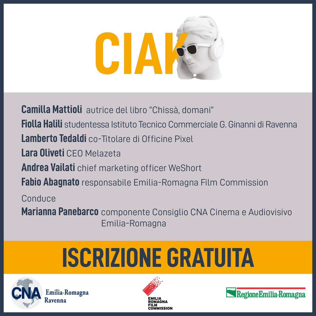 cna_er's tweet image. Ravenna #Ciak 2023. Al @MuseoRa  - Museo d'Arte della città di Ravenna, venerdì 23 giugno

Si parla del futuro dell’animazione: innovare per crescere.

Iscriviti:
eventi.cnaemiliaromagna.it/iniziative/cia…