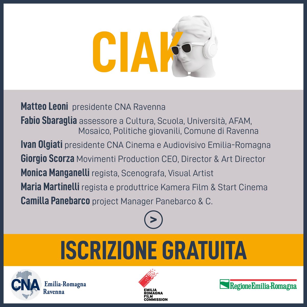 cna_er's tweet image. Ravenna #Ciak 2023. Al @MuseoRa  - Museo d'Arte della città di Ravenna, venerdì 23 giugno

Si parla del futuro dell’animazione: innovare per crescere.

Iscriviti:
eventi.cnaemiliaromagna.it/iniziative/cia…