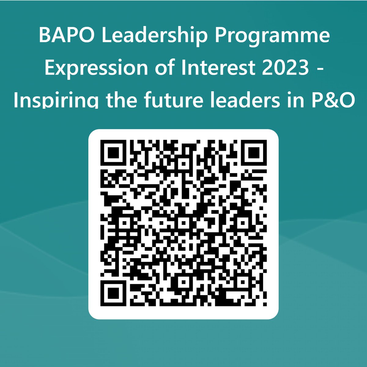 BAPO (@bapo2) on Twitter photo The 23/24 BAPO Leadership Programme is now open to applicants. For info and eligibility to apply, read here: bapo.com/resources/lead…. Scan the QR code for the expression of interest form. #leadership #AHPleadership #orthotics #prosthetics <a href="/RichShorney/">Rich Shorney</a> <a href="/Peter_I_PandO97/">Peter Iliff</a> The 23/24 BAPO Leadership Programme is now open to applicants. For info and eligibility to apply, read here: bapo.com/resources/lead…. Scan the QR code for the expression of interest form. #leadership #AHPleadership #orthotics #prosthetics <a href="/RichShorney/">Rich Shorney</a> <a href="/Peter_I_PandO97/">Peter Iliff</a>