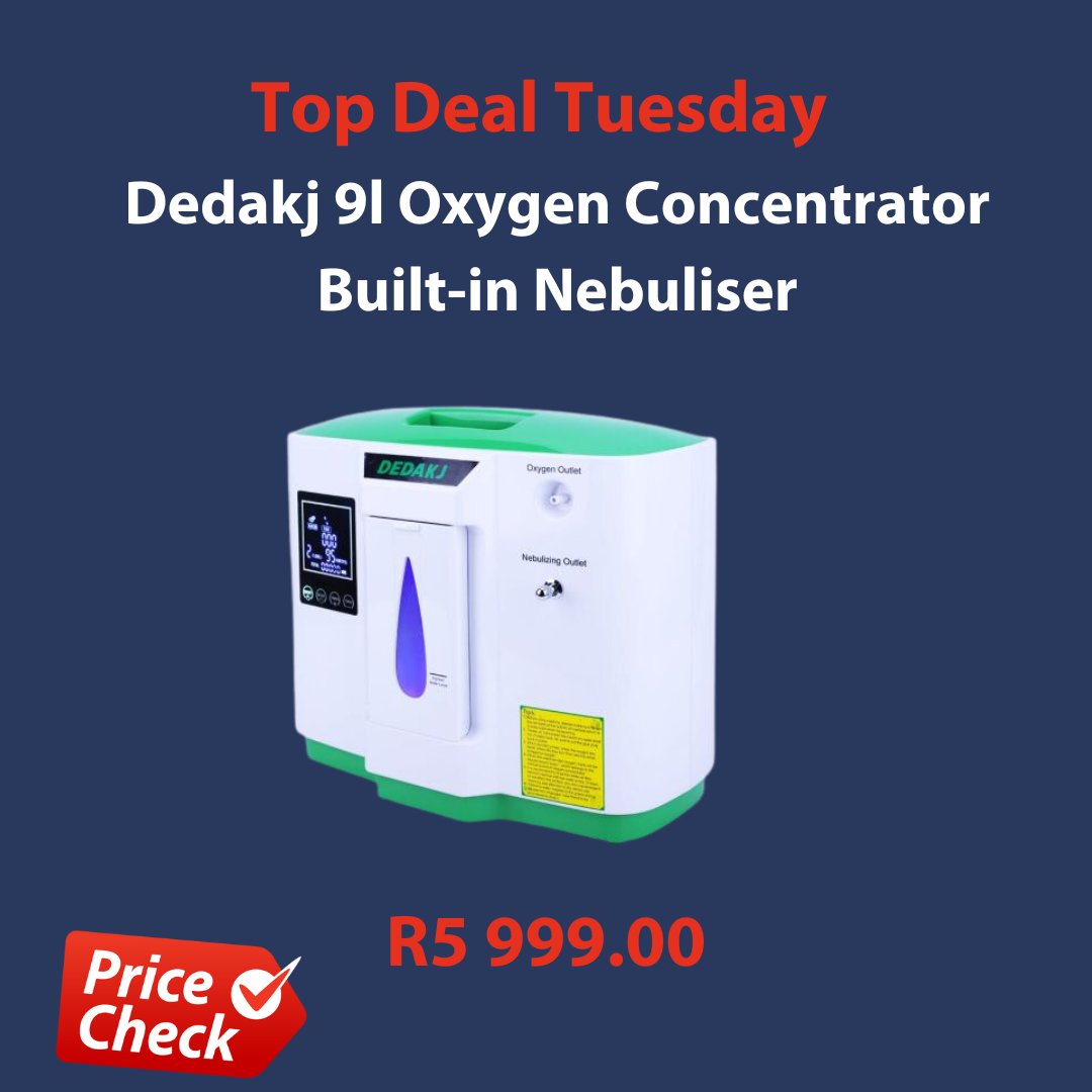 Dedakj 9l Oxygen Concentrator Built-in Nebuliser from OXYMED.

🛒 bit.ly/3JnARf0 
#PriceCheck #ComparePrices #OnlineShopping #TopDealTuesday #Oxymed #Dedakj
