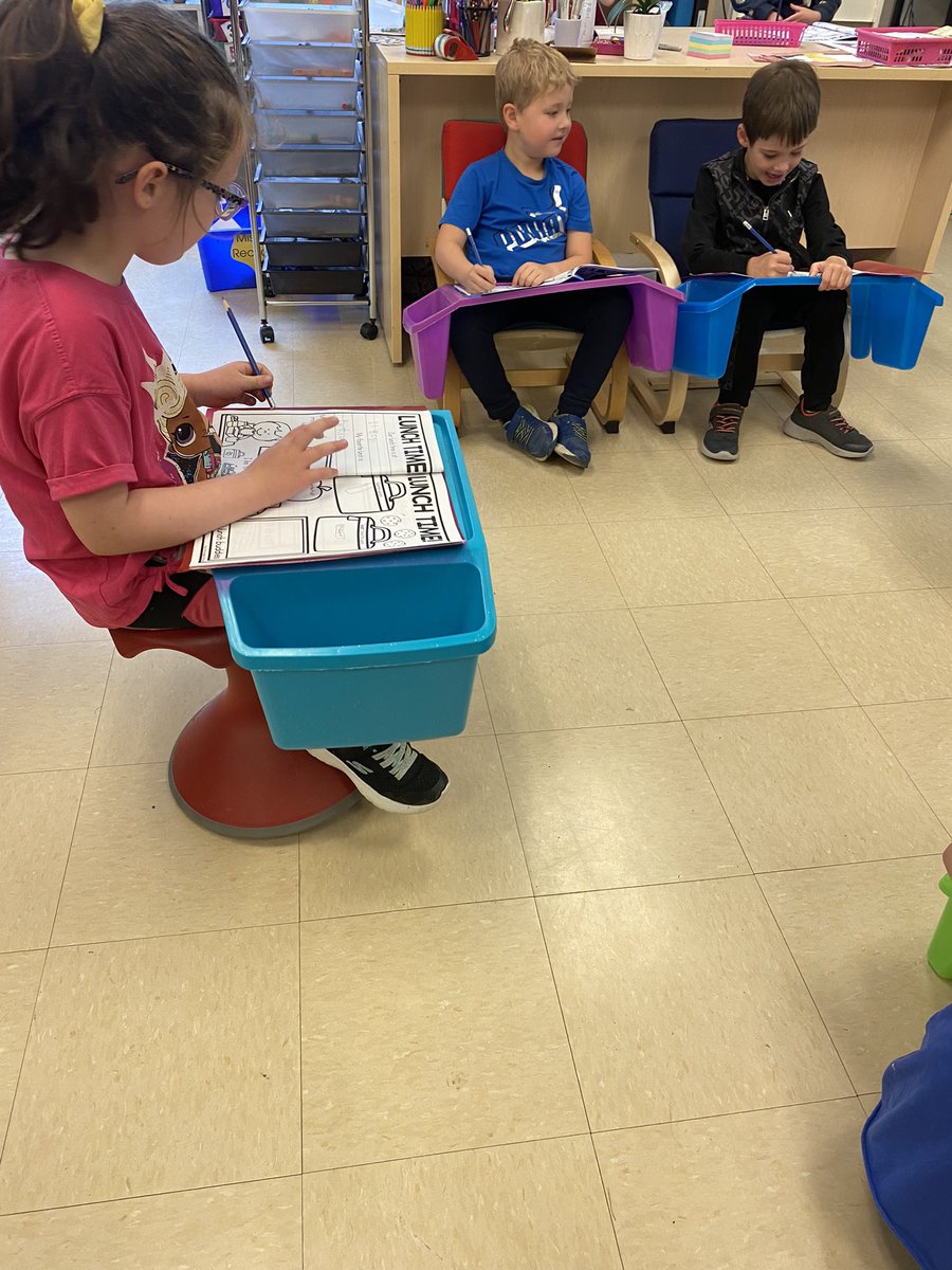 Yesterday was Silly Seat day! Students loved getting to choose where they sat to work on their memory book! They were very excited to sit at my desk! <a href="/GearyGators/">Geary Elementary</a>