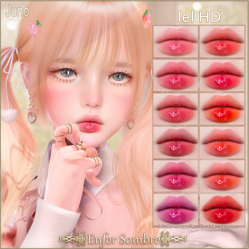 KawaiiFeedSL's tweet photo. Enfer Sombre: Juno Lipstick @ Kawaii Project〡Taxi: https://t.co/4B491wo7KW
#secondlife #metaverse #enfersombre #kawaiiproject #kawaiifeed https://t.co/g26W52sjr9