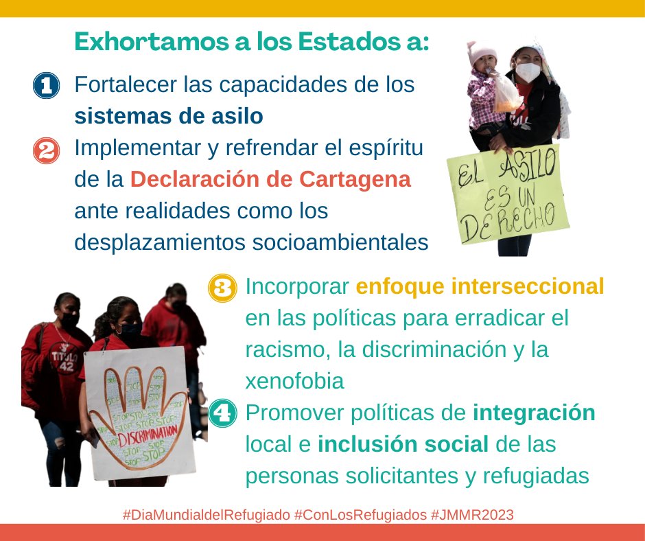 #DiaMundialdelRefugiado   Conoce y difunde #Comunicado acortar.link/68tSA0

¿Qué exigimos? 1: #SistemaAsilo 2: #CartagenayMás 3: #EnfoqueInterseccional frente a Racismo Discriminación Xenofobia 4: #AcogidaReal