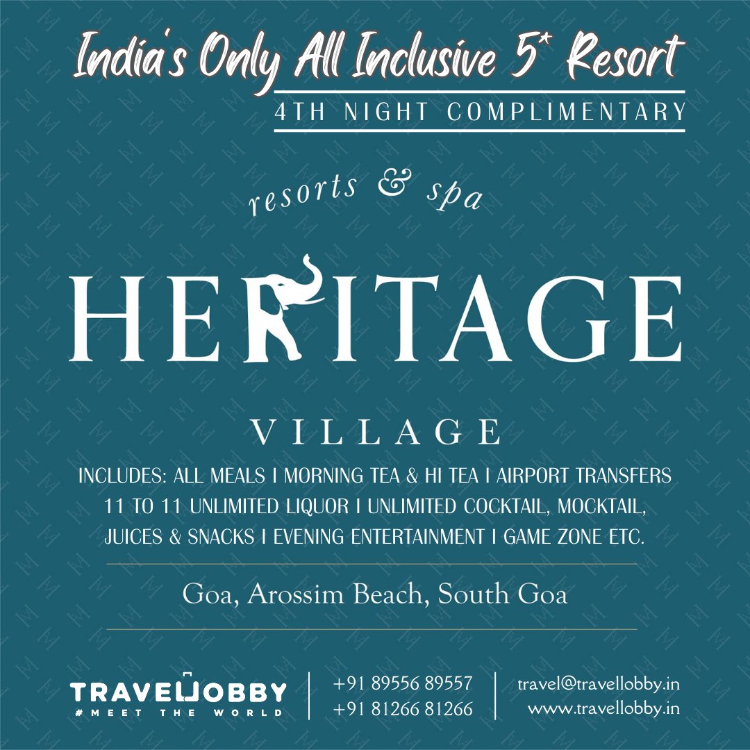Escape to Paradise: Discover the Luxurious Bliss of #Goa at an Exquisite Hotel! 🌴✨🏨

#BeachLife #BeachEscape #SunSandSea #GoaVacation #BeachfrontBliss #TropicalParadise #SeasideSerenity #BeachLovers #GoaGetaway #CoastalCharm #TravelLobby
