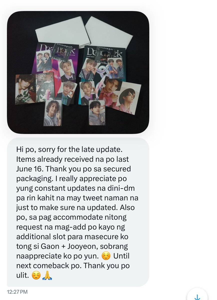 day6logannard's tweet photo. #loganproofs
from @nananaaanaa
thank you so much po. i really appreciate your purchase po. π€ https://t.co/zCy6fDg9Ye