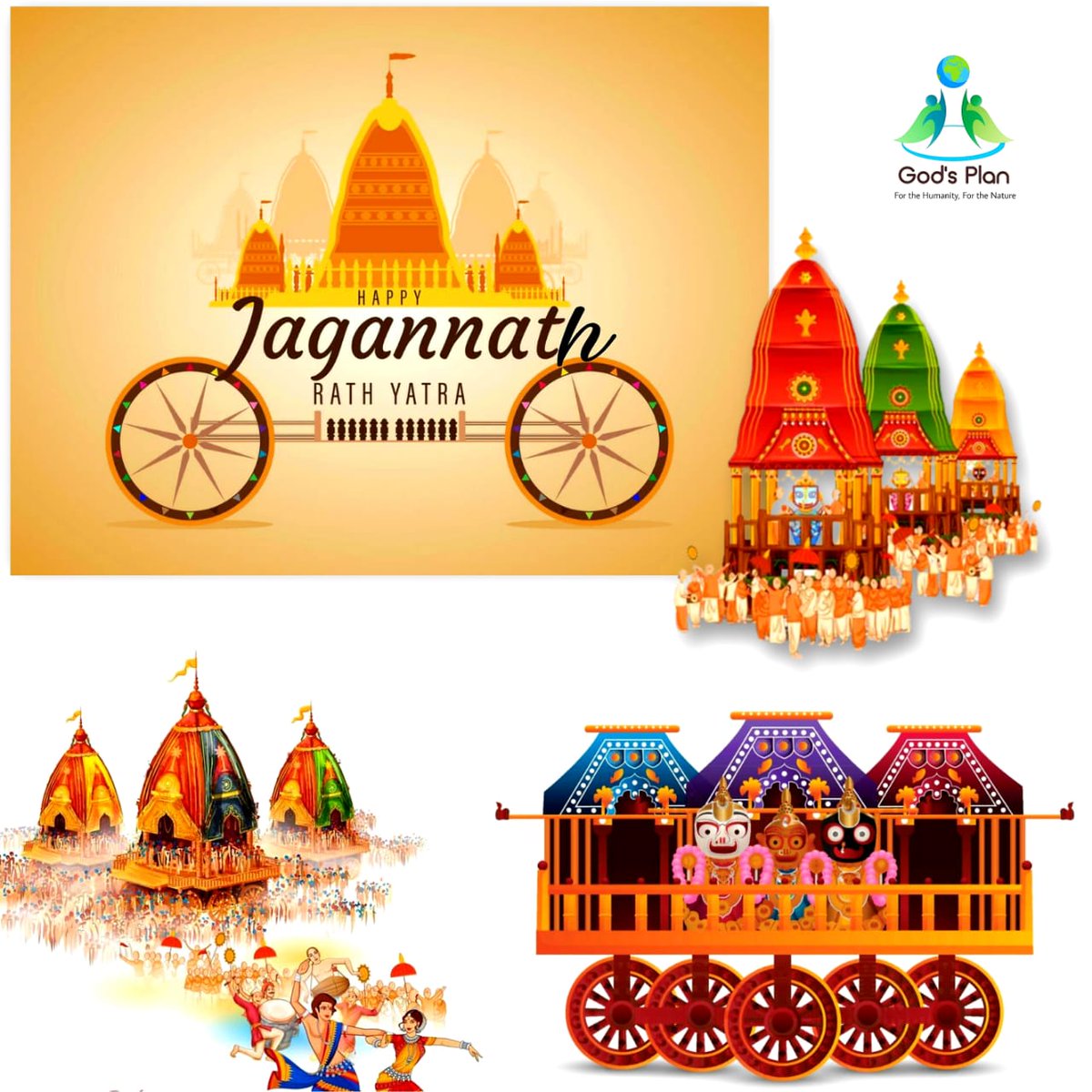 May Lord Jagannath's blessings bring joy, peace, and prosperity to your life. #HappyRathYatra 🌼