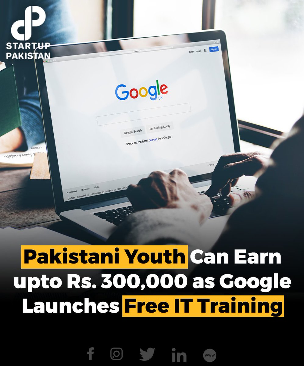 In collaboration with Punjab Information Technology Board (PITB) and Tech Valley, Google has announced free IT training for Pakistani youth, providing a wonderful opportunity to earn up to Rs. 300,000 through learning skills.

Here's How: startuppakistan.com.pk/pakistani-yout…