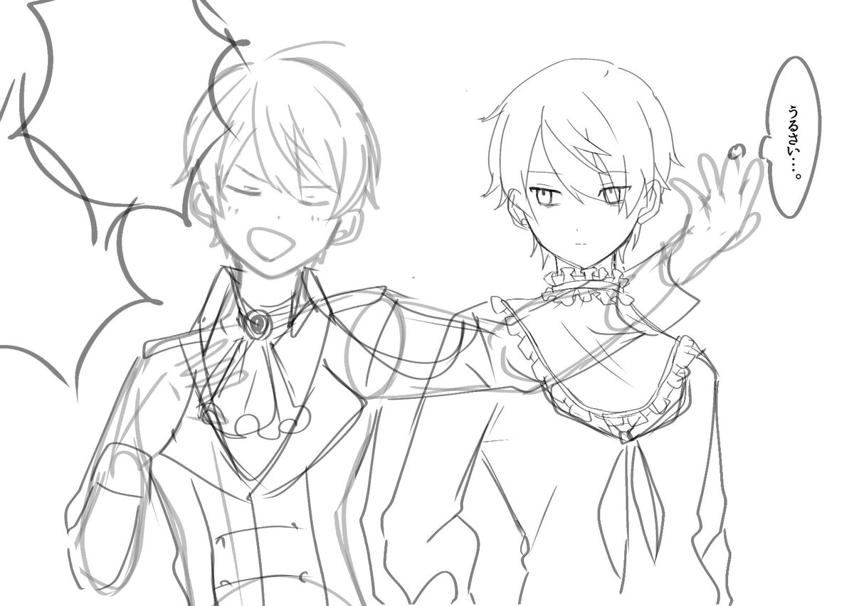 ずっと昔に描いてたラフ出てきたのであげちゃお〜！
🌟の服が違うよね