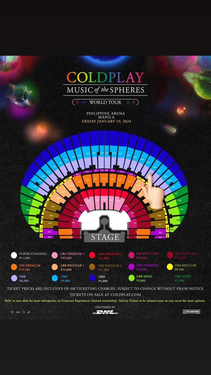 wwyImmgc's tweet photo. WTS LFB 

(1) DAY 1 UBB #MOTSPH tix
Bought from pre-sale

rfs: tix upgrade

#ColdplayInPH #MusicOfTheSpheresWorldTourPH 

tags: coldplay ph philippines music of the spheres philippine arena https://t.co/vq7TLFjcud