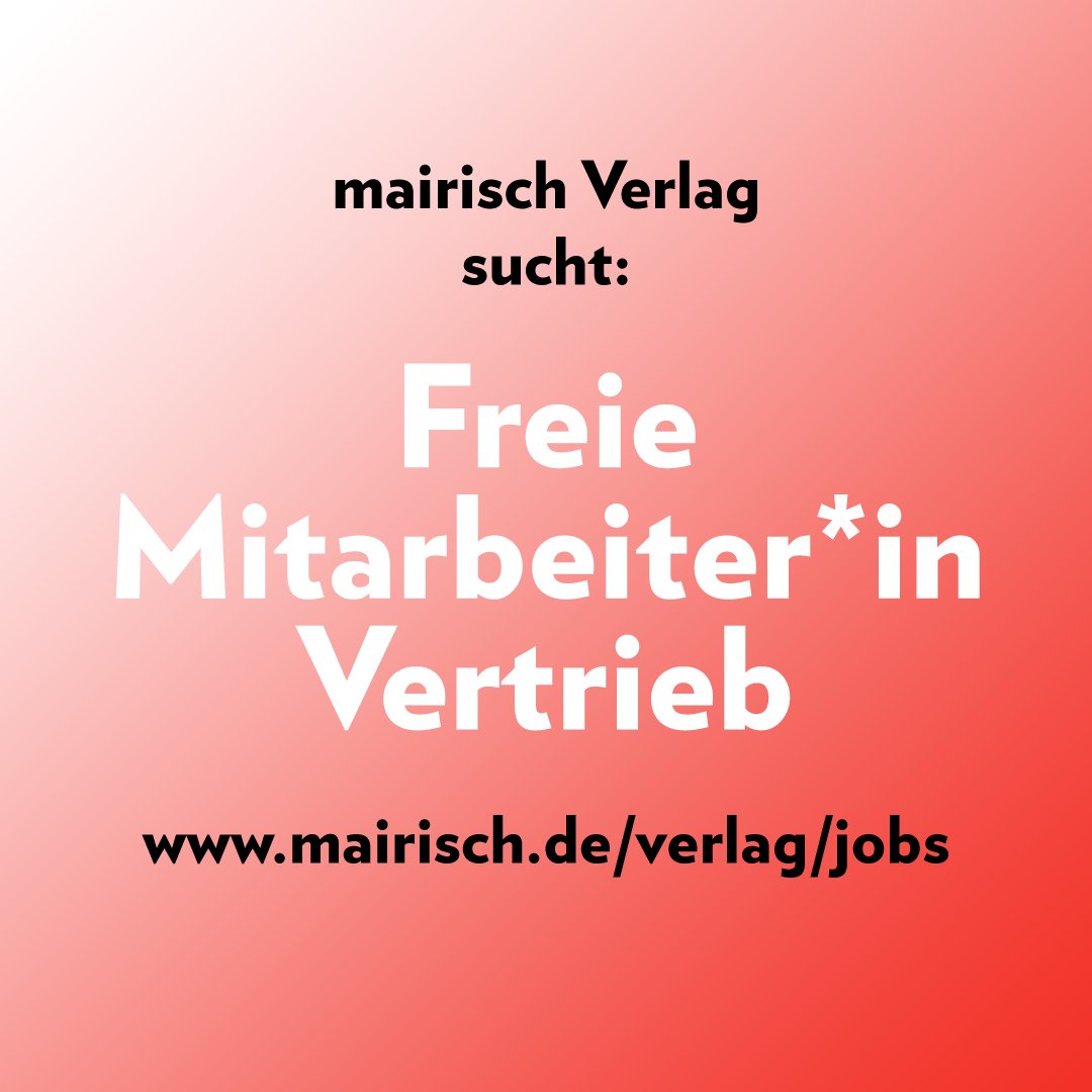 Wir suchen Verstärkung im Vertrieb! Mehr Infos zum Job: mairisch.de/verlag/jobs Wenn ihr jemanden kennt, teilt den Link gerne.