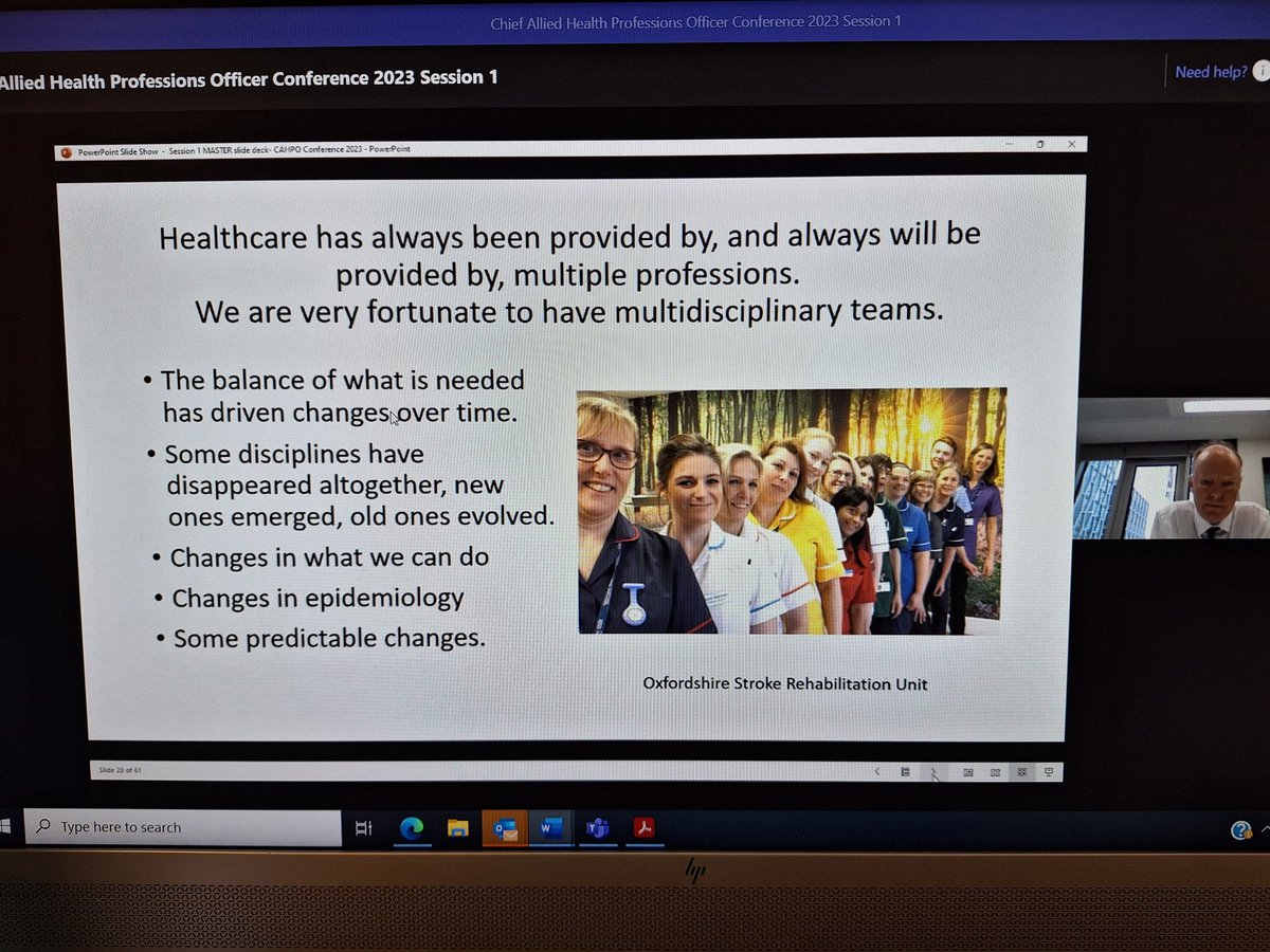 Here here Chris Whitty heathcare is multidisciplinary not just doctors and nurses!