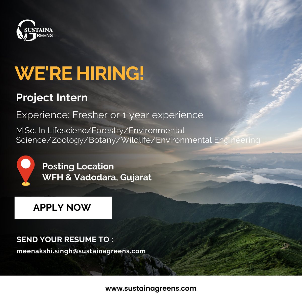 GreensSust3216's tweet image. We are hiring ✨🌿

Looking forward to a dedicated individual applying for a job profile of Project Intern at Sustaina Greens LLP ✨☺️

Apply today &amp;amp; join our team 😊

#wearehiring #jobopportunity #projectintern #greenjobs #environmentjobs #enrollnow #sustaina_greens