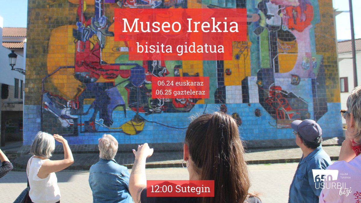🗺️ Baduzu planik asteburu honetarako?
Usurbilen Euskal Herriko arte garaikidearen eredu paregabeak azaltzen dituen bisita gidatua topatuko duzu, Museo Irekia.

Erreserbatu zure bisita hemen 📲650usurbilbizi.eus/agenda/