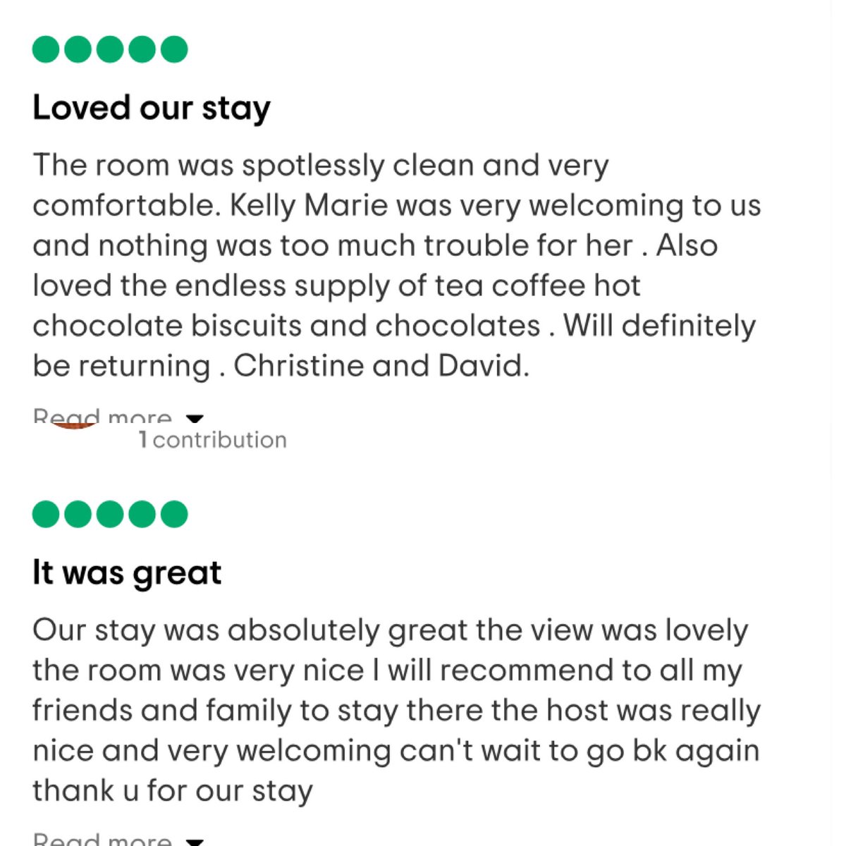 Some wonderful reviews from weekend guests!  #reviews #tripadvisor #thankyou #guestexperience