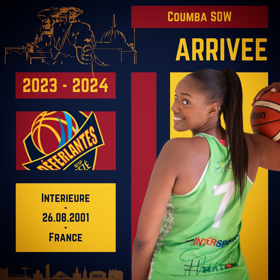 NanteSport44's tweet photo. #DEFERLANTES…C’est du côté de #Dugast que Coumba SOW a décidé de retrouver le plaisir de jouer au basket !!! Bienvenue chez les @Deferlantes44 Coumba 🤙🏻!!!
📸 - CB Ifs https://t.co/ZuhcMEpnnN