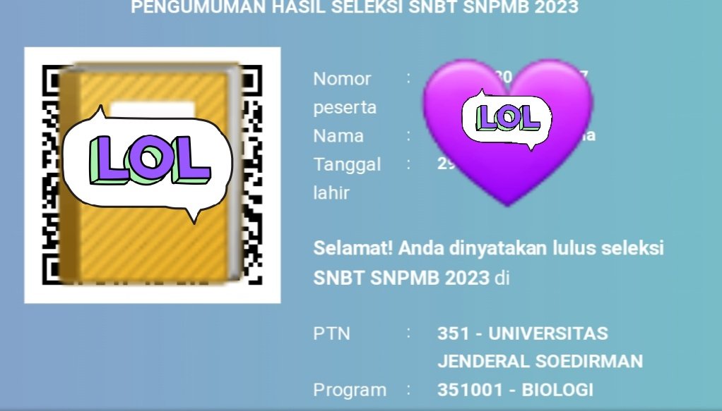 abudeeblyn's tweet photo. Alhamdulillah ya Allah Unsoed🤲🏻, mau nyari temen dongs anak biologi Unsoed 😽😽😽 https://t.co/u5PNSGIAH9