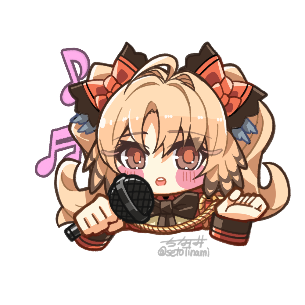 mudrock (arknights) 1girl solo red eyes horns holding pointy ears gloves  illustration images