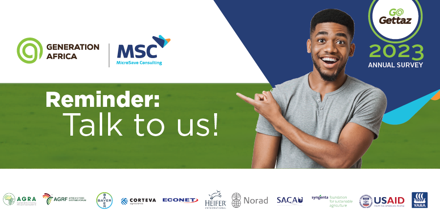MicroSave's tweet photo. Are you an African #YouthEntrepreneur? Share your challenges & aspirations to help shape interventions & support systems that benefit young entrepreneurs like you.

Make your voice heard ➡️ https://t.co/Nk07nHF1fT #YouthEntrepreneurship #AfricanFoodSystems 

#GoGettaz2023Survey @AmandaNamayi