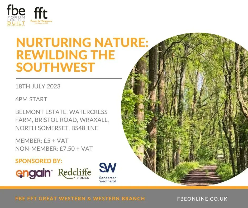 Join <a href="/fbeGreatWestern/">fbeGreatWestern</a> and @fft_western for "Nurturing #Nature: Rewilding the Southwest".

This is an event with a difference and will focus on the concept of #rewilding to improve #biodiversity and sustainable management. 

Full details and to book at buff.ly/43pjfaW