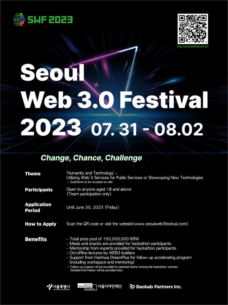 🌟 Calling all tech enthusiasts and innovators! Don't miss the opportunity to dive into the world of Web3 with LBank at the electrifying Seoul Web3 Festival! 
seoulweb3festival.com #SeoulWeb3Festival #TechRevolution #Web3Innovation #LBank