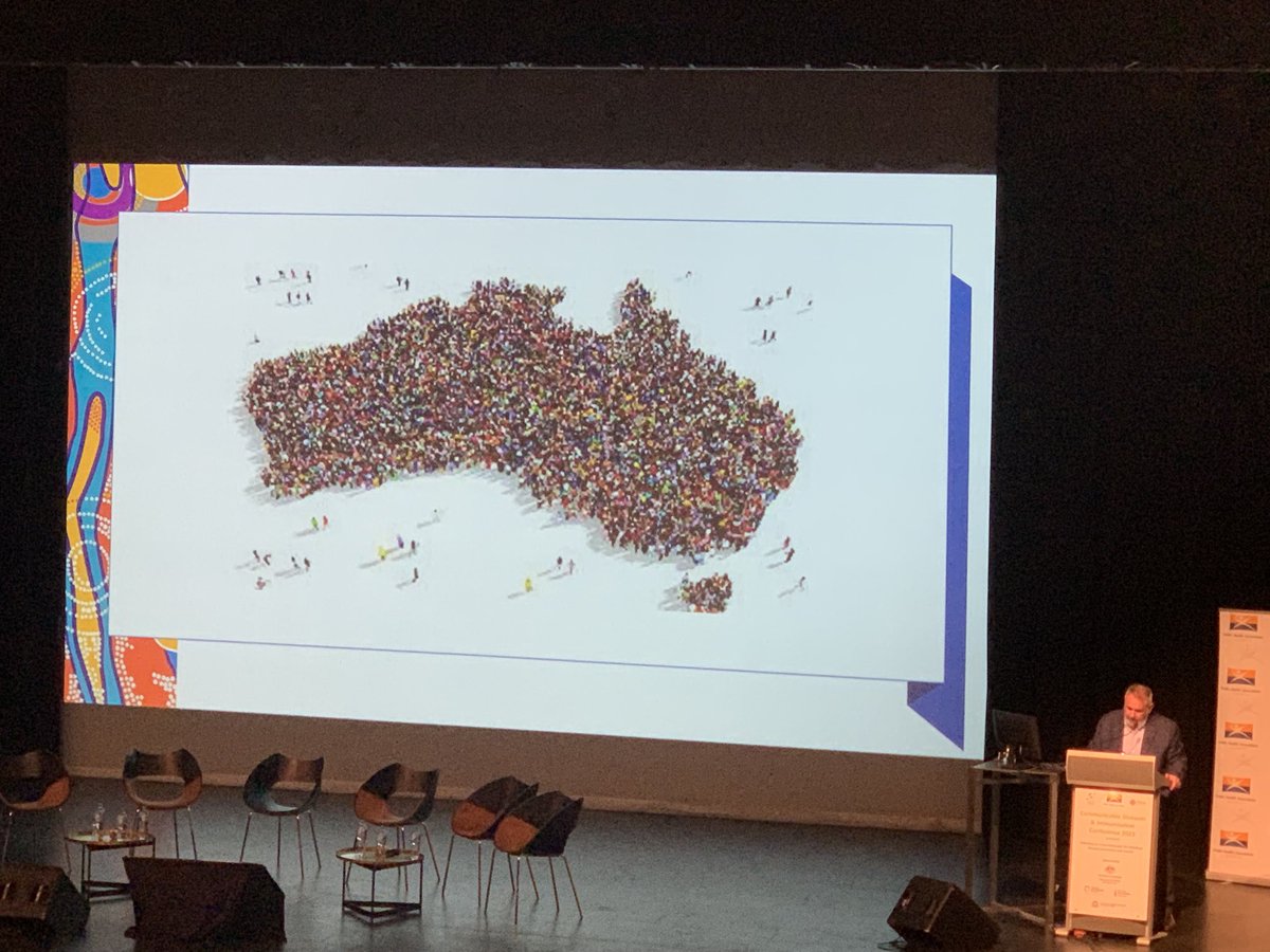 cristyn_davies's tweet photo. Incredible keynote address by Prof James Ward on what we need to do to achieve equity in infectious diseases health outcomes in First Nations communities. Decolonizing public health is critical. ⁦@researchjames⁩ ⁦@_PHAA_⁩ ⁦@IndigenousPHAA⁩ ⁦@UQPoche⁩ https://t.co/mLl2nzblDB