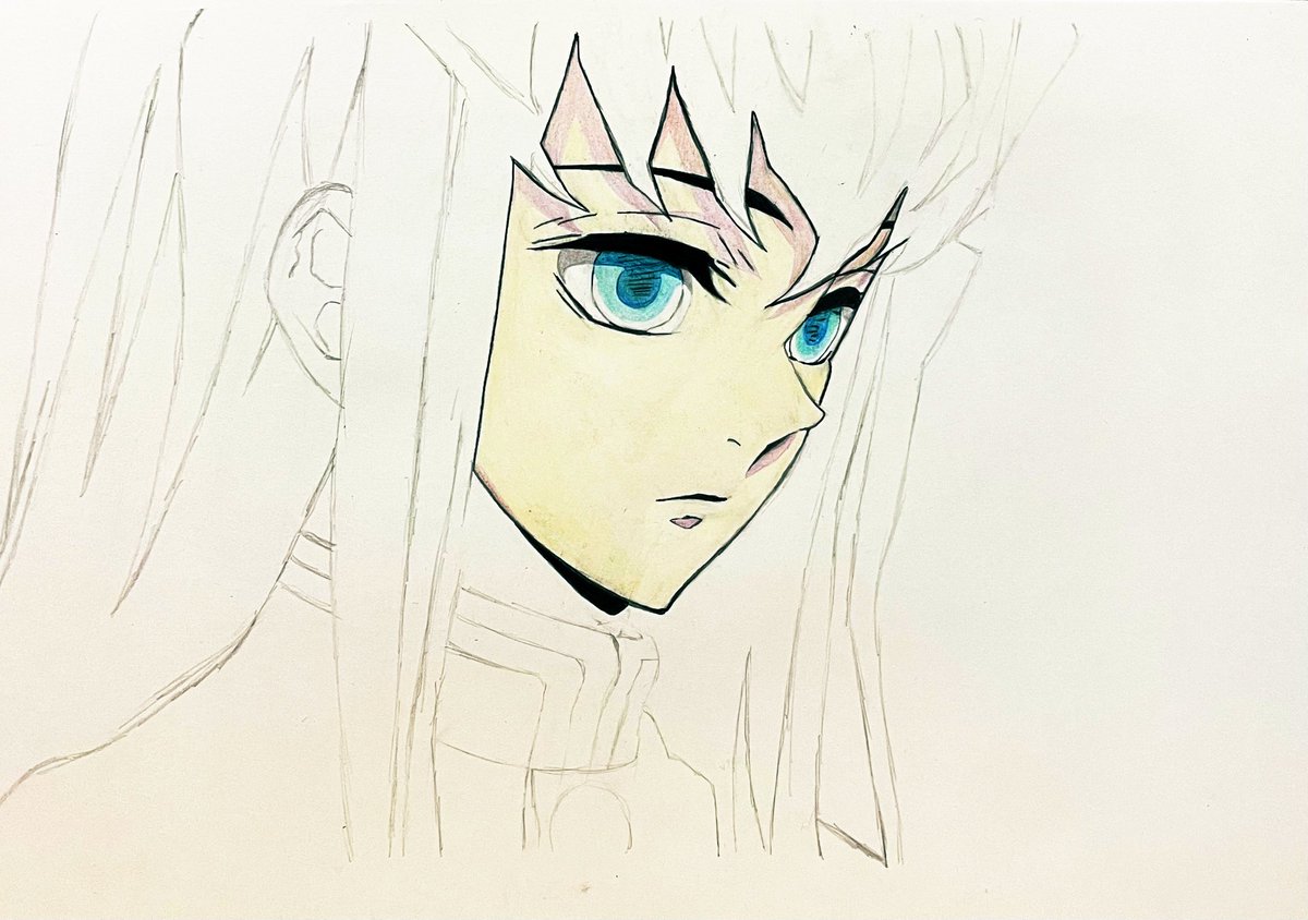 鬼滅の刃「無一郎描きます #鬼滅の刃 #時透無一郎 #アニメ #模写」|ダインのイラスト