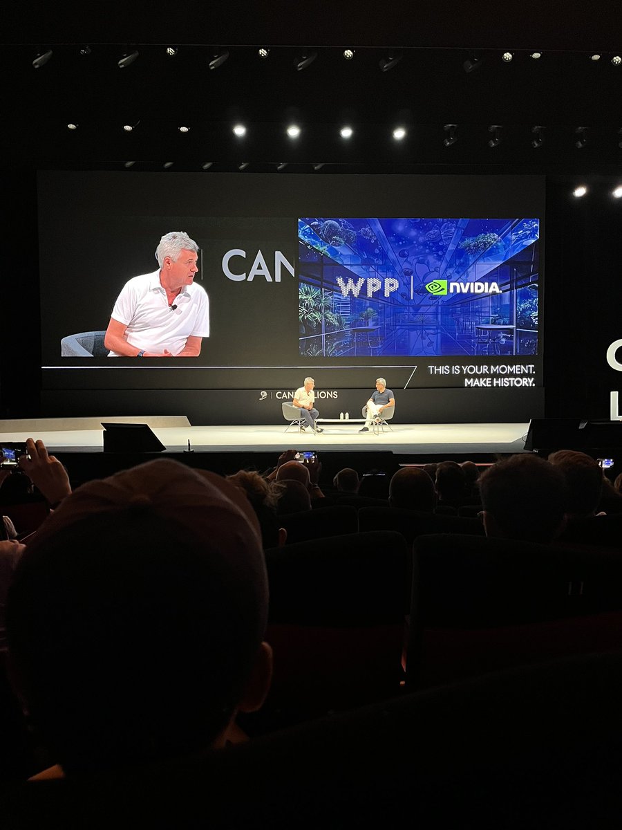 Jensen Huang, CEO of Nvidia: “We’re the only company where a Computer Scientist can win an Oscar.” 
#CannesLions2023 #ai #creativity