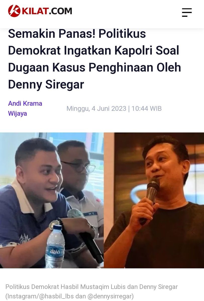 Hasbil_Lbs's tweet photo. Pak @ListyoSigitP @CCICPolri @Poldametrojaya_ cuitan saya terkait kasus @Dennysiregar7 sudah mulai naik ke media2 ini. Mohon jangan dianggap enteng Pak Sigit. Kami akan terus menunggu updatenya. 

Sahabat Up sekali lagi untuk minggu ini ✊️

Link: https://t.co/WsYKTK8L6c https://t.co/JC9pqZi7LE