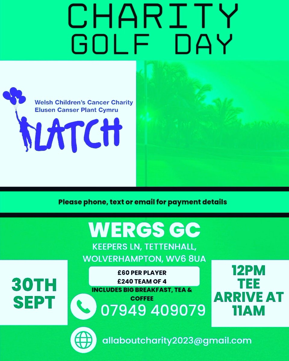 Charity golf day WOLVERHAMPTON @WergsGolfClub 30th September All welcome, please RT
