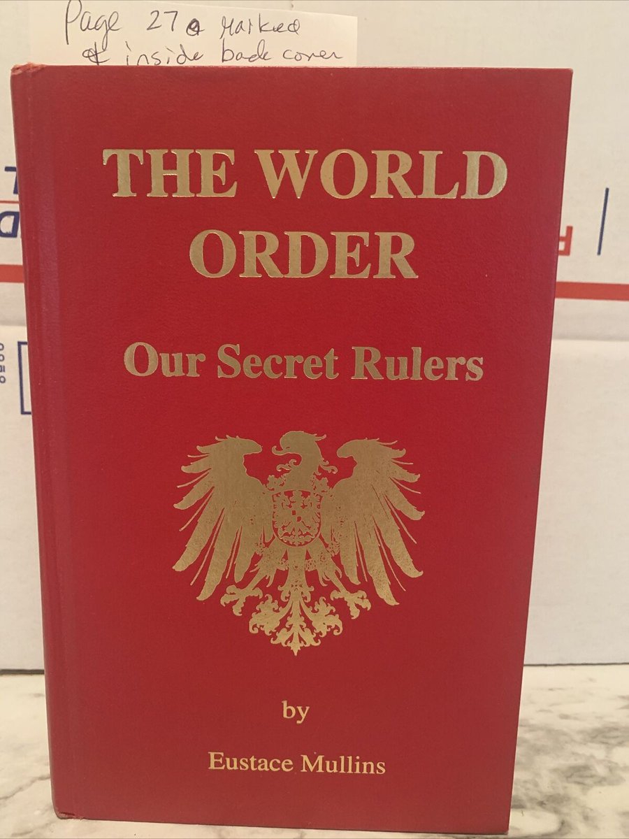 The World Order outlines the true history of the global power structure, of the true manufacturers of wars over the last several hundred years. Mullins names the key players, uncovering facts not known to the public. They don't want you to read this: amazon.com/World-Order-Ou… #ad