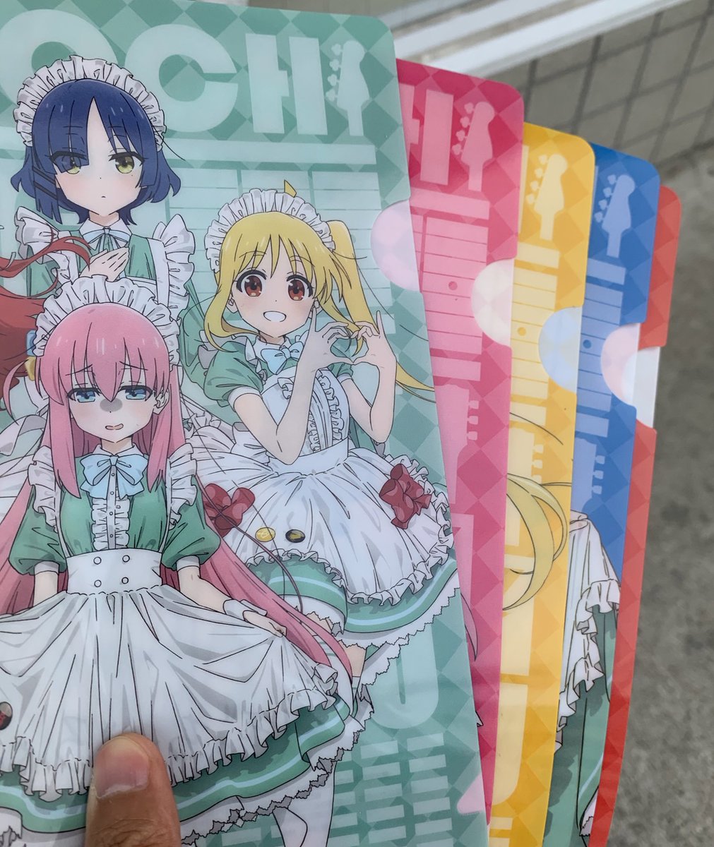 gotou hitori ,ijichi nijika multiple girls heart hands maid headdress 3girls maid blonde hair pink hair  illustration images
