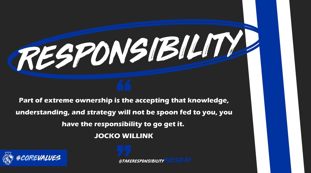 QUOTE OF THE DAY
from Coach Cook
#COREValues
#TakeResponsibilityTUESDAY
