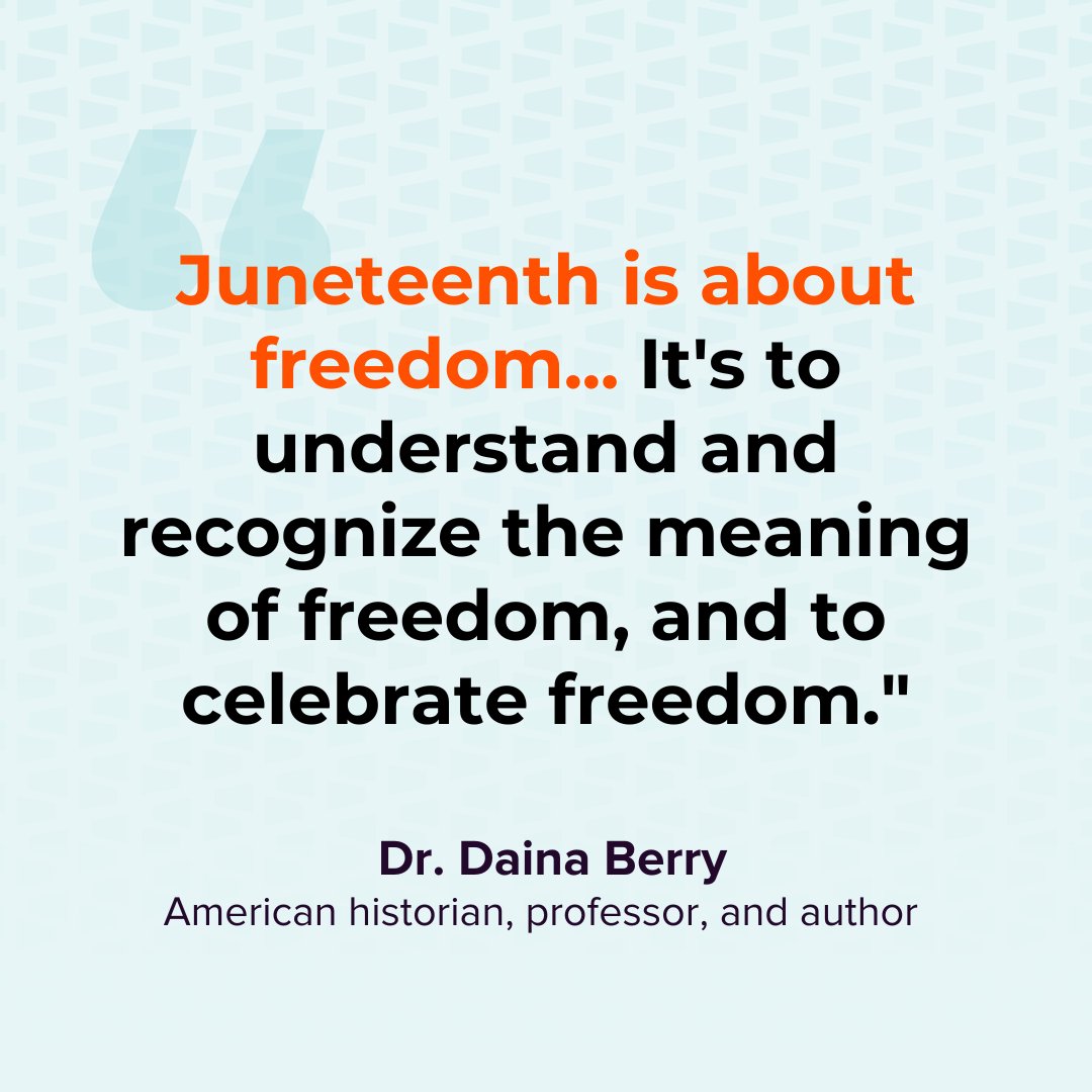 Last week, our #OneSeismic team commemorated #Juneteenth with a fireside chat featuring our CEO @SeismicJDW and Dr. Daina Ramey Berry.

Thank you, Dr. Berry, for sharing the history and context of Juneteenth and its significance in freedom for our global community today.