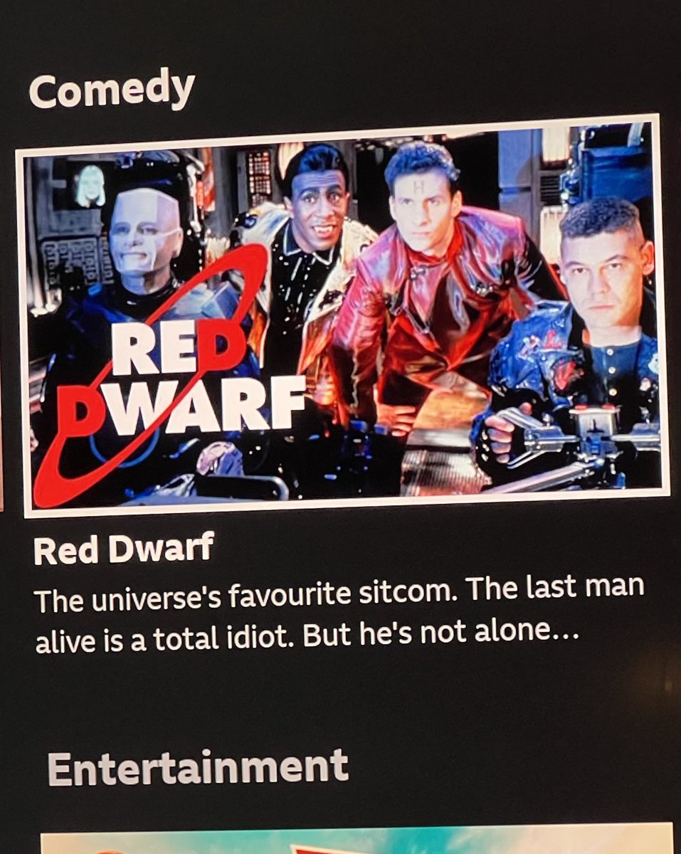 Every episode of red dwarf ever recorded has just landed on the ⁦@BBCiPlayer⁩.Only took just over 3 million years.Here’s to the next generation of Dwarfers.So let’s get out there and twat it💪🏽