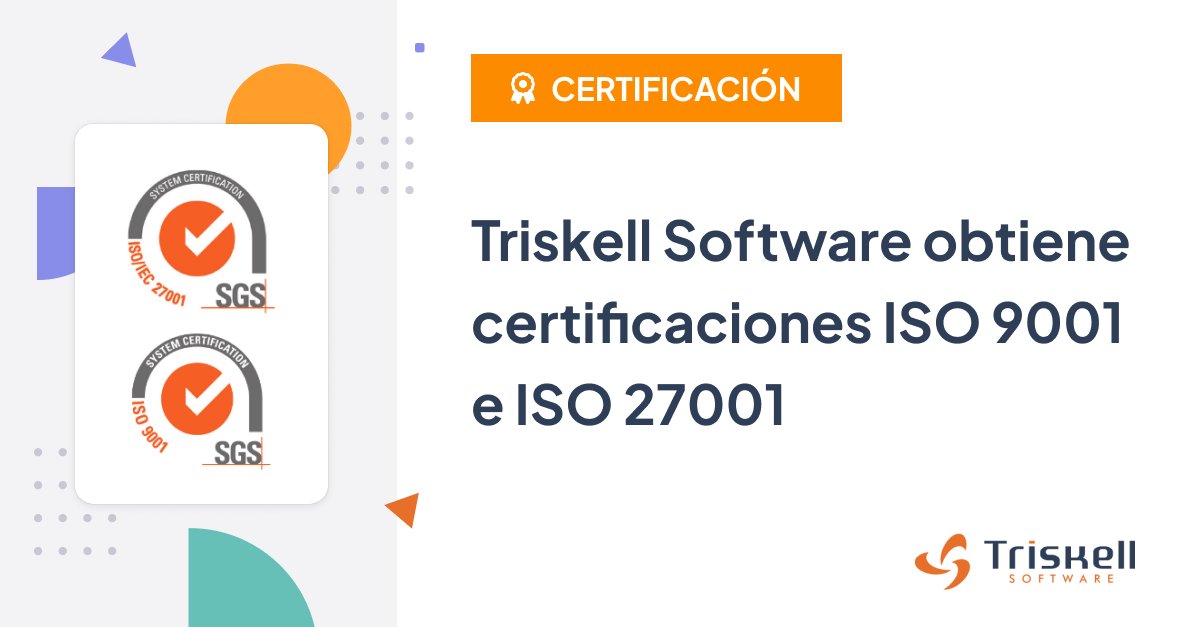 Triskell_es's tweet photo. Triskell Software ha obtenido las certificaciones ISO 9001 e ISO 27001, que refuerzan nuestro compromiso con la calidad, la protección de datos y la excelencia de los procesos empresariales.

👉 https://t.co/oyram1Tx2E https://t.co/niDQKqCTEM