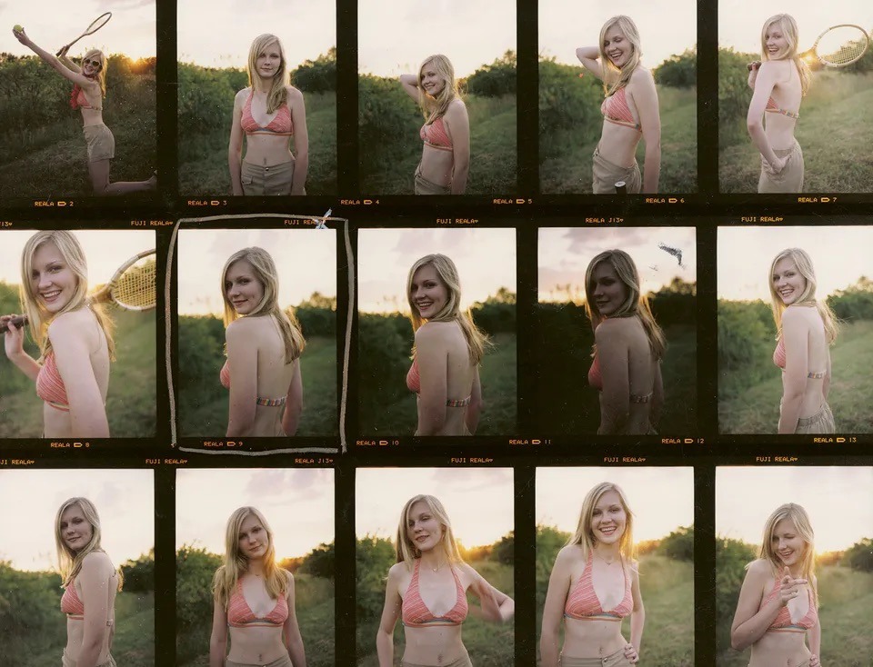 Kirsten Dunst on the set of The Virgin Suicides (1999)