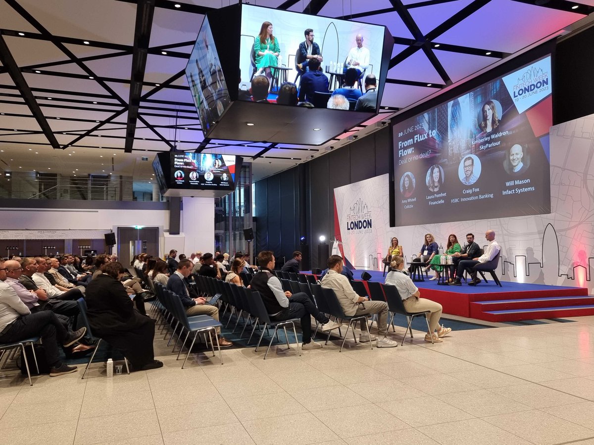 Fintech Week London (@fintechweekldn) on Twitter photo Talking about raising funds, scaling and the path to profitiblity is the From Flux to Flow: Deal or no deal? panel with <a href="/kimkat_/">Kimberley Waldron</a> <a href="/SkyParlour/">SkyParlour PR</a>, <a href="/AmyWhitell/">Amy</a> <a href="/collctiv/">Collctiv</a>, Craig Fox (Silicon Valley Bank), <a href="/LauFinancielle/">Laura</a> <a href="/TheFinancielle/">Financielle - Budgeting App π±</a>, Will Mason @InfactSystems)
#FTWLondon2023 Talking about raising funds, scaling and the path to profitiblity is the From Flux to Flow: Deal or no deal? panel with <a href="/kimkat_/">Kimberley Waldron</a> <a href="/SkyParlour/">SkyParlour PR</a>, <a href="/AmyWhitell/">Amy</a> <a href="/collctiv/">Collctiv</a>, Craig Fox (Silicon Valley Bank), <a href="/LauFinancielle/">Laura</a> <a href="/TheFinancielle/">Financielle - Budgeting App π±</a>, Will Mason @InfactSystems)
#FTWLondon2023