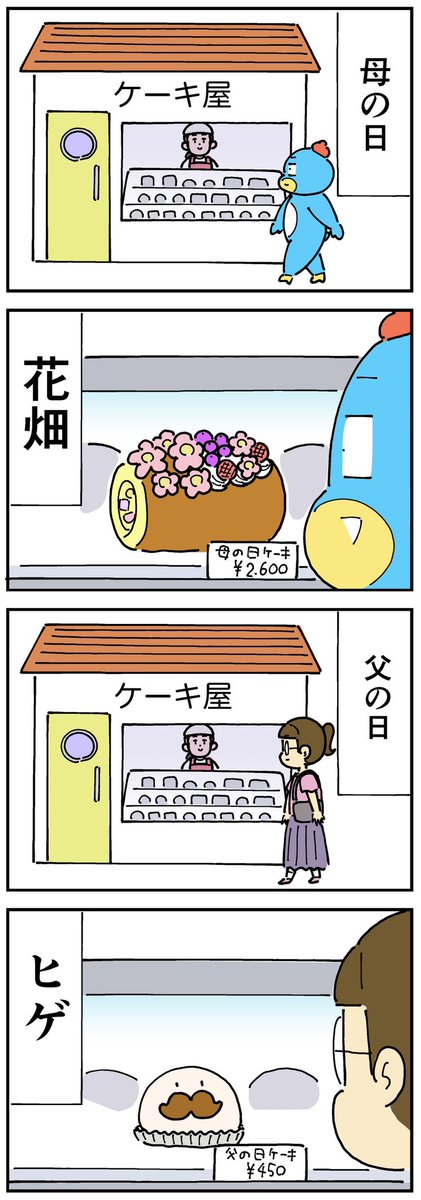 ケーキにみる母の日と父の日の格差 https://t.co/reeBWu7zF9