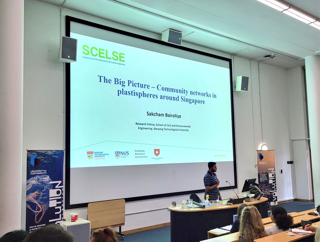 A great talk by <a href="/SakchamB17/">Sakcham</a> at #PlasticsFuture2023

Brilliant to hear about the work at <a href="/NTUsg/">NTU Singapore</a> on the <a href="/SeapMicro/">microSEAP</a> project, looking at microbial interactions in the #plastisphere