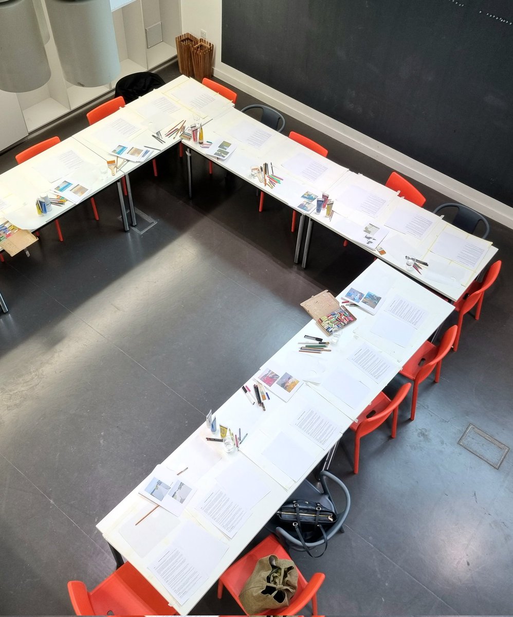 erbradfield's tweet image. All set up @kettlesyard for #CreativeBreak workshop #TeamWellbeing #WellbeingThroughCreativity #MentalHealthMatters