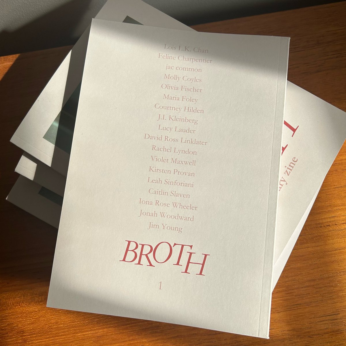 brothzine's tweet photo. BROTH is coming very soon… in the meantime, here are our issue 1 writers! https://t.co/R9nDdyhfE0