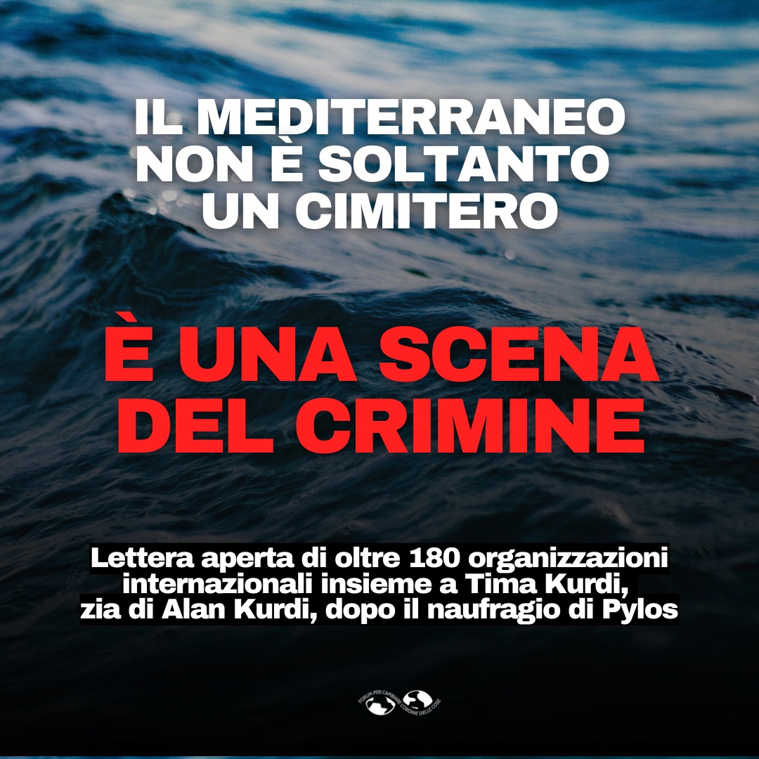 Lettera aperta dopo il naufragio di #Pylos, firmata da oltre 180 organizzazioni che si occupano di soccorso, #diritti e #accoglienza #20giugno #GiornataMondialedelRifugiato percambiarelordinedellecose.eu/giornata-mondi…