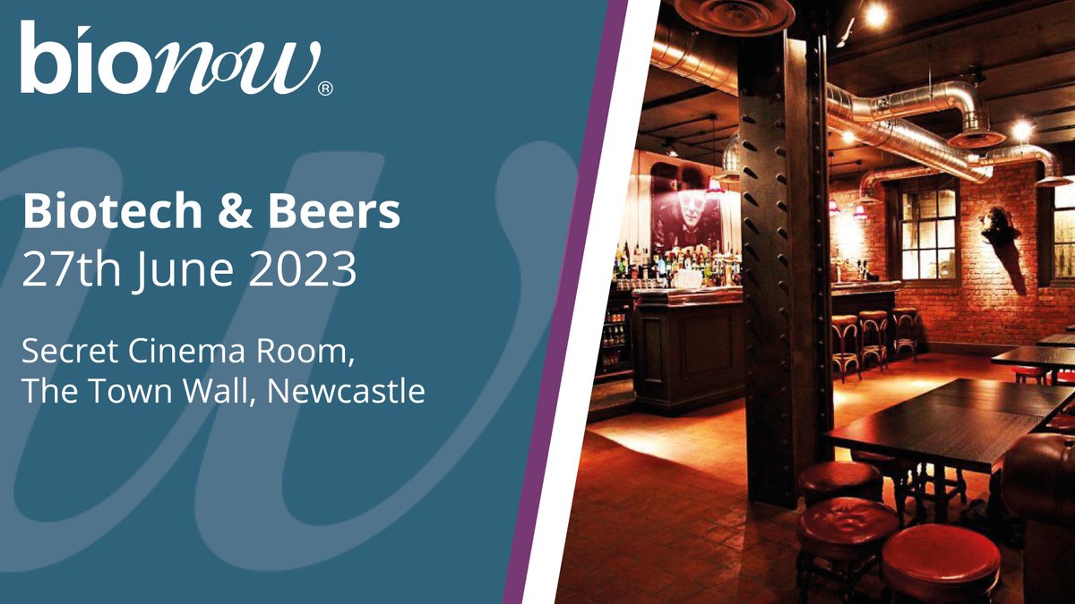 Bionow's tweet photo. On the eve of #BioFocus we will have a special #BiotechAndBeers at @TheTownWallPub in Newcastle on 27 June; a chance for out-of-town attendees to meet delegates from the north east for some informal #networking. See you there!
More info: https://t.co/Obm0enQX3a
#LifeSciences https://t.co/M4D4X6Llxs