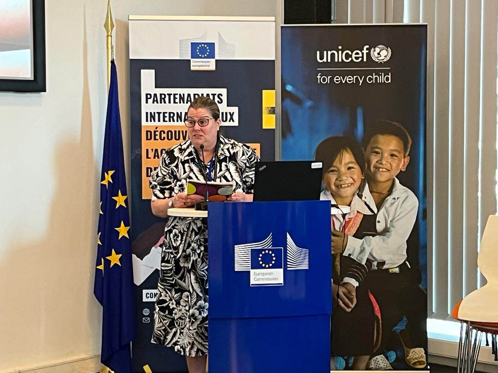 Grateful to Gloria Raskosky, Country Director, @ConTextos_SV for being a strong child right advocate & committed civil society partner in supporting returnee children in El Salvador with getting life skills, mental health support, together with @Refugees and @EU_Partnerships 🇪🇺