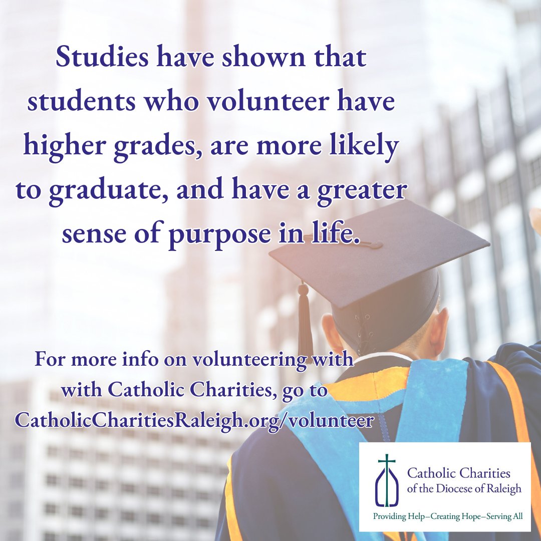 CathCharDoR's tweet image. #ProvideHelp + #CreateHope = Boost your academic performance!
For more information about volunteering at Catholic Charities visit:
CatholicCharitiesRaleigh.org/volunteer