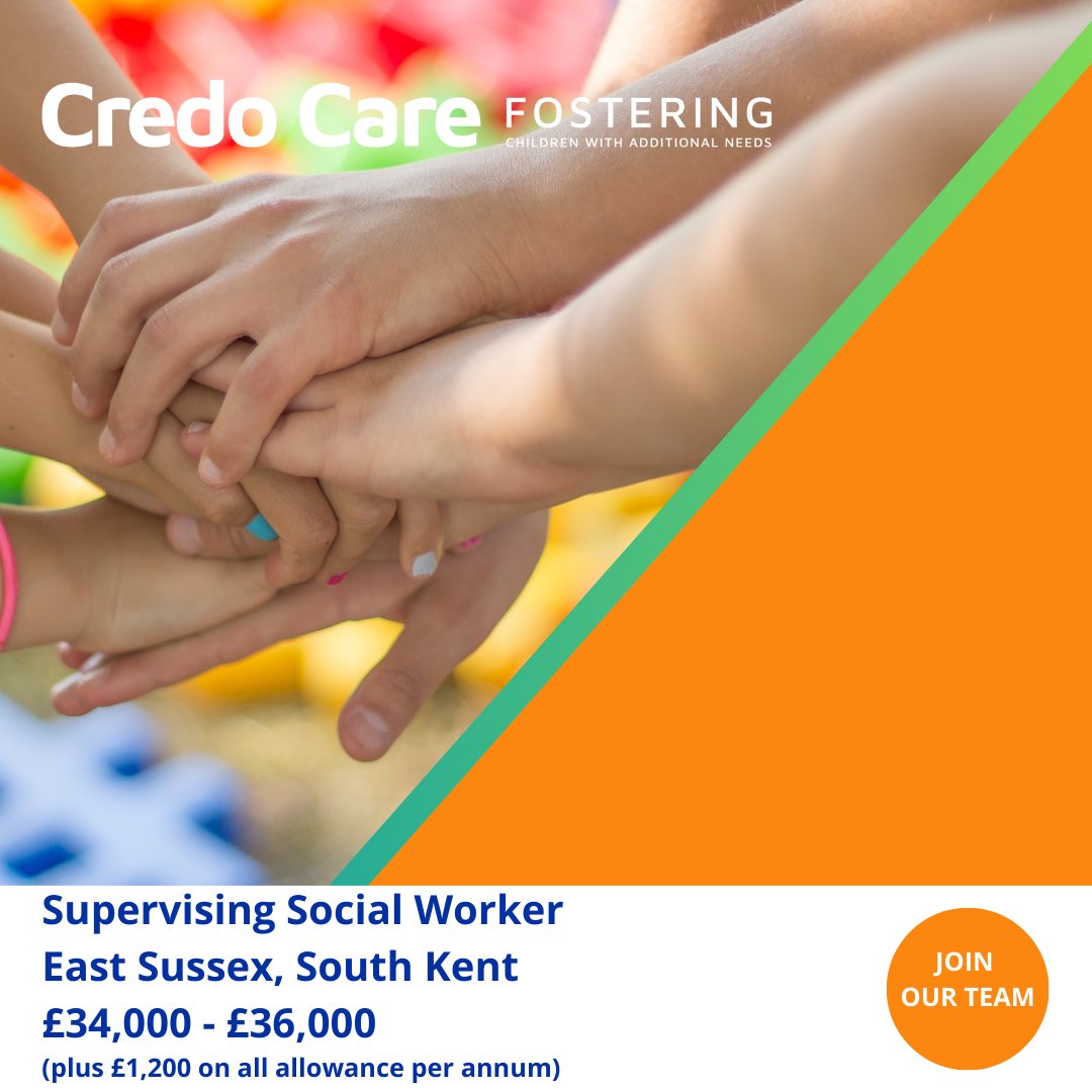 Here at Credo Care, we are looking for a Supervising Social Worker 😊 To join the team view our website: credocare.co.uk/work-with-us-c…

#credocare #fostercare #specialistfostercare #fostercareawareness #fostering #diverse #nobarriers #disabilityawareness #disabilityinclusion